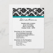 4x5 Fahrtrichtung Schwarzer Damaske Aquamariner Em Begleitkarte (Vorne/Hinten)