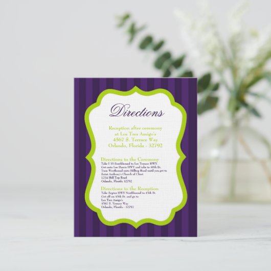 4x5 Fahrtrichtungsanzeige Kartenklemme Grün und Li Begleitkarte (Stehend Vorderseite)