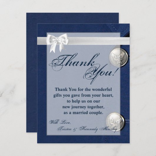 4x5 FLAT Danke Card Air Force Class A Uniform (Vorne/Hinten)