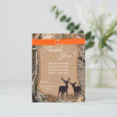 4x5 FLAT Danke Card Jäger Camouflage Camoflauge (Stehend Vorderseite)