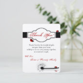 4x5 FLAT Danke Card Lady Bug Dandilion Blume (Stehend Vorderseite)
