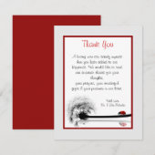 4x5 FLAT Danke Card Lady Bug on Dandelion Red (Vorne/Hinten)