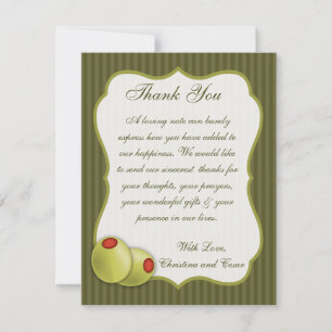 4x5 FLAT Danke Card Martini Oliven Green Strip