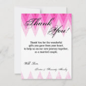 4x5 FLAT Danke Card Ombre Pink Zickzack (Vorderseite)