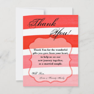 4x5 FLAT Danke Card Ombre Stripe Red Line