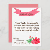 4x5 FLAT Danke Card Spring Hibisken Blume (Vorne/Hinten)