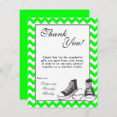 4x5 FLAT Danke Card Teenager Sneakers Zickzack (Vorne/Hinten)