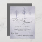 4x5 FLAT Danke Card Winter Wonderland Trees (Vorne/Hinten)