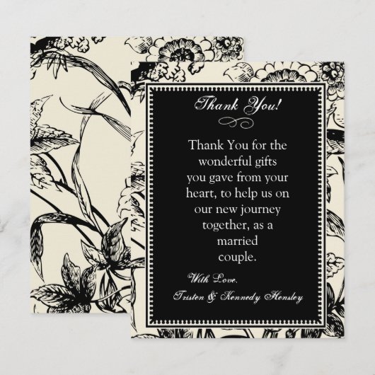 4x5 FLAT Danke Karte Blumenstrauß (Vorne/Hinten)