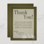 4x5 FLAT Danke Karte Brown Doppelrad (Vorne/Hinten)