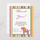 4x5 FLAT Danke Karte Sweet Safari (Vorne/Hinten)