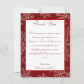 4x5 FLAT Danke Karte Weihnachten Rote Schneeflocke (Vorderseite)