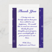 4x5 FLAT Danke Karte Weiße Schneeflocken (Vorne/Hinten)