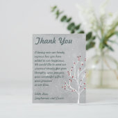 4x5 FLAT Danke Karte White Tree (Stehend Vorderseite)