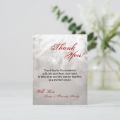 4x5 FLAT Danke Karte Winter White Pine Tree Nee (Stehend Vorderseite)