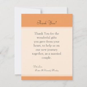4x5 FLAT Vielen Dank Card Burnt Orange Rose Dankeskarte