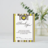 4x5 FLAT Vielen Dank Card China Platine Silverware Dankeskarte (Stehend Vorderseite)