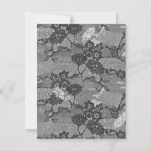 4x5 FLAT Vielen Dank Card Country Black Lace Print Dankeskarte (Rückseite)
