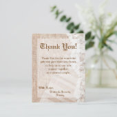 4x5 FLAT Vielen Dank Card Country Lace Handkerchef Dankeskarte (Stehend Vorderseite)