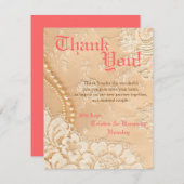 4x5 FLAT Vielen Dank Card Country Lace Viktorianis Dankeskarte (Vorne/Hinten)