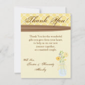 4x5 FLAT Vielen Dank Card Country Mason Jar Blume Dankeskarte (Vorderseite)