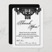 4x5 FLAT Vielen Dank Card Crystal Chandelier Glitz Dankeskarte (Vorne/Hinten)