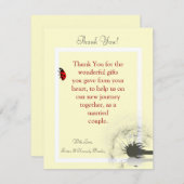 4x5 FLAT Vielen Dank Card Gelb und Lady Bug Dankeskarte (Vorne/Hinten)