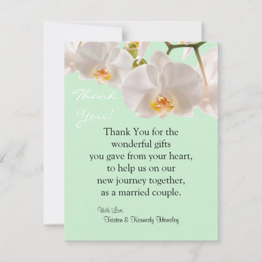 4x5 FLAT Vielen Dank Card Green & Orchid Dankeskarte (Vorderseite)