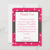 4x5 FLAT Vielen Dank Card Hot Pink/Black Giraffe L Dankeskarte (Vorderseite)