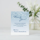 4x5 FLAT Vielen Dank Card Kristallschneeflocken Wi Einladung (Stehend Vorderseite)