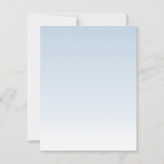 4x5 FLAT Vielen Dank Card Kristallschneeflocken Wi Einladung (Rückseite)