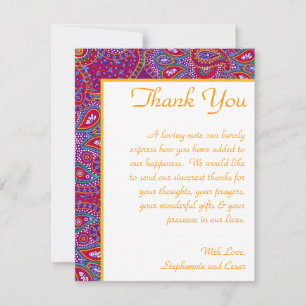 4x5 FLAT Vielen Dank Card Lila Palace Indien Dankeskarte