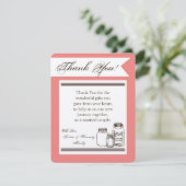 4x5 FLAT Vielen Dank Card Mason Jar Land Rustikal Dankeskarte (Stehend Vorderseite)