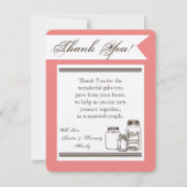 4x5 FLAT Vielen Dank Card Mason Jar Land Rustikal Dankeskarte (Vorderseite)