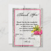 4x5 FLAT Vielen Dank Card Mason Jar mit Wildblumen Dankeskarte (Vorderseite)