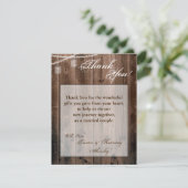 4x5 FLAT Vielen Dank Card Mason Jar String Lights Dankeskarte (Stehend Vorderseite)