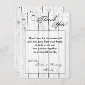 4x5 FLAT Vielen Dank Card Mason Jar String Lights Dankeskarte (Vorne/Hinten)