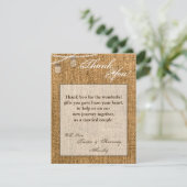 4x5 FLAT Vielen Dank Card Mason Jar String Lights Dankeskarte (Stehend Vorderseite)