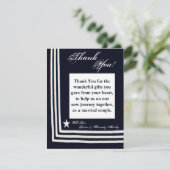 4x5 FLAT Vielen Dank Card Navy Sommerkleid Blues Dankeskarte (Stehend Vorderseite)