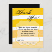4x5 FLAT Vielen Dank Card Ombre Streifen Gelbe Lin Dankeskarte (Vorne/Hinten)