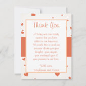 4x5 FLAT Vielen Dank Card Pinguin Liebe/Herz Pfirs Dankeskarte (Vorderseite)