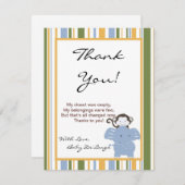 4x5 FLAT Vielen Dank Card Safari Freunde Einladung (Vorne/Hinten)