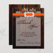 4x5 FLAT Vielen Dank Card Stall Holz Diamond Band Dankeskarte (Vorne/Hinten)