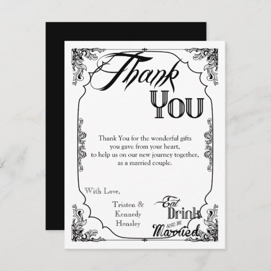 4x5 FLAT Vielen Dank, dass Sie die Karte essen Dri (Vorne/Hinten)