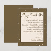 4x5 FLAT Vielen Dank, dass Sie die Vogelkarte auf  Dankeskarte (Vorne/Hinten)