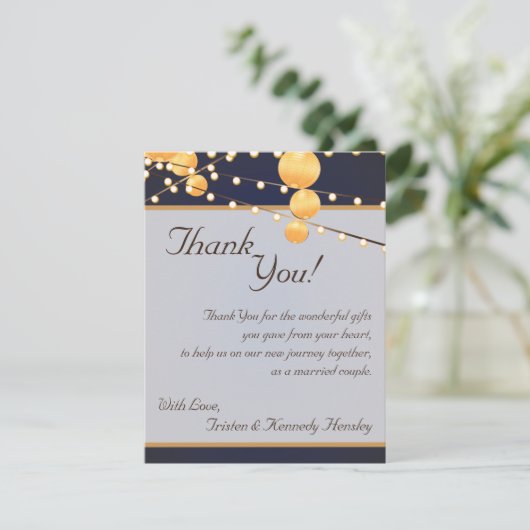 4x5 FLAT Vielen Dank, dass Sie Kartenpapierleuchte Dankeskarte (Stehend Vorderseite)