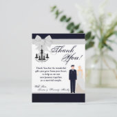 4x5 FLAT Vielen Dank Karte ARMY Uniform Blues Brid (Stehend Vorderseite)