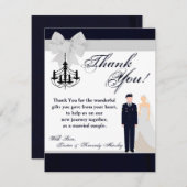 4x5 FLAT Vielen Dank Karte ARMY Uniform Blues Brid (Vorne/Hinten)