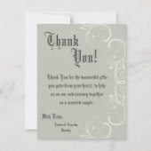 4x5 FLAT Vielen Dank Karte Black Krawatte Affair G (Vorderseite)