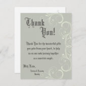 4x5 FLAT Vielen Dank Karte Black Krawatte Affair G (Vorne/Hinten)